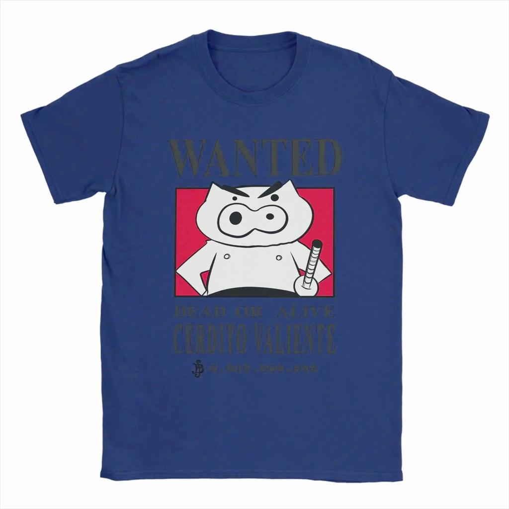 WANTED Brave Pig Crayon Shin-chan T-Shirt for Men Funny Cartoon Novelty 100% Cotton Tees Short Sleeve T Shirt Gift Idea Clothes