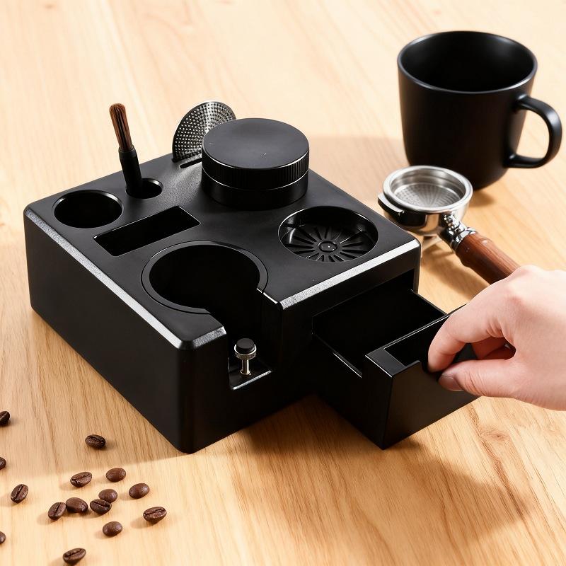 Espresso Kaffeetamper Station 9 in 1 Espresso Organizer Passend für 51 54 58MM Verteiler Siebträgerhalter & Puck Screen Zubehör