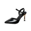 Fashion 2025 Summer Fashion Women's Closed Toe Sandals Thin Heels Buckle Straps Outdoor Dress Pointed Toe Shoes for Daily Wear Sandals