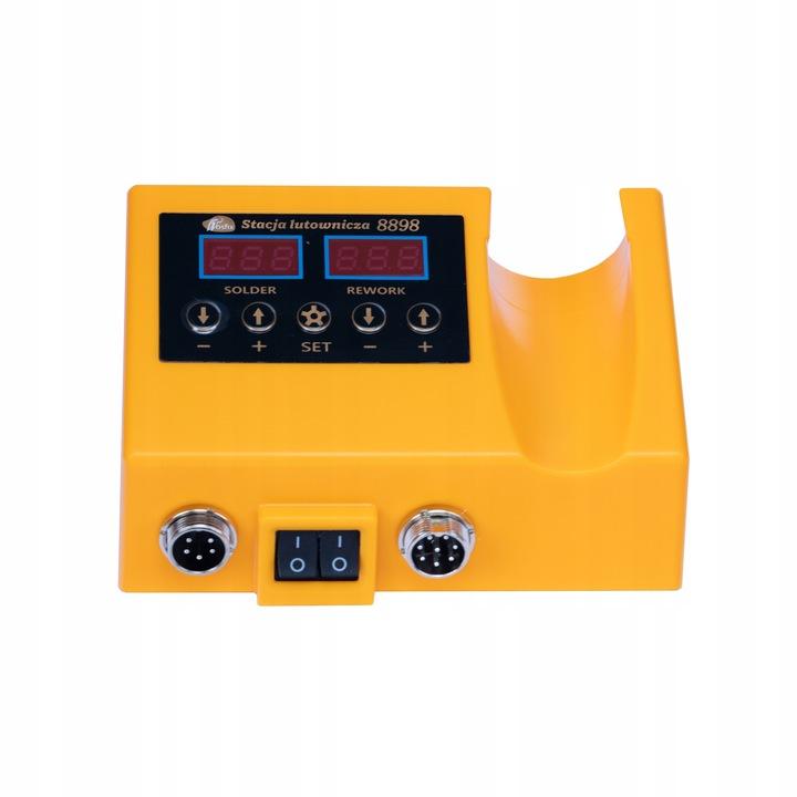 Rosfix Stacja Lutownicza 2w1 Orange Husky OH660 – Hot-Air i Grot 900M | Moc 660W | Zszywacz do Plastiku w Walizce + 200 Zszywek