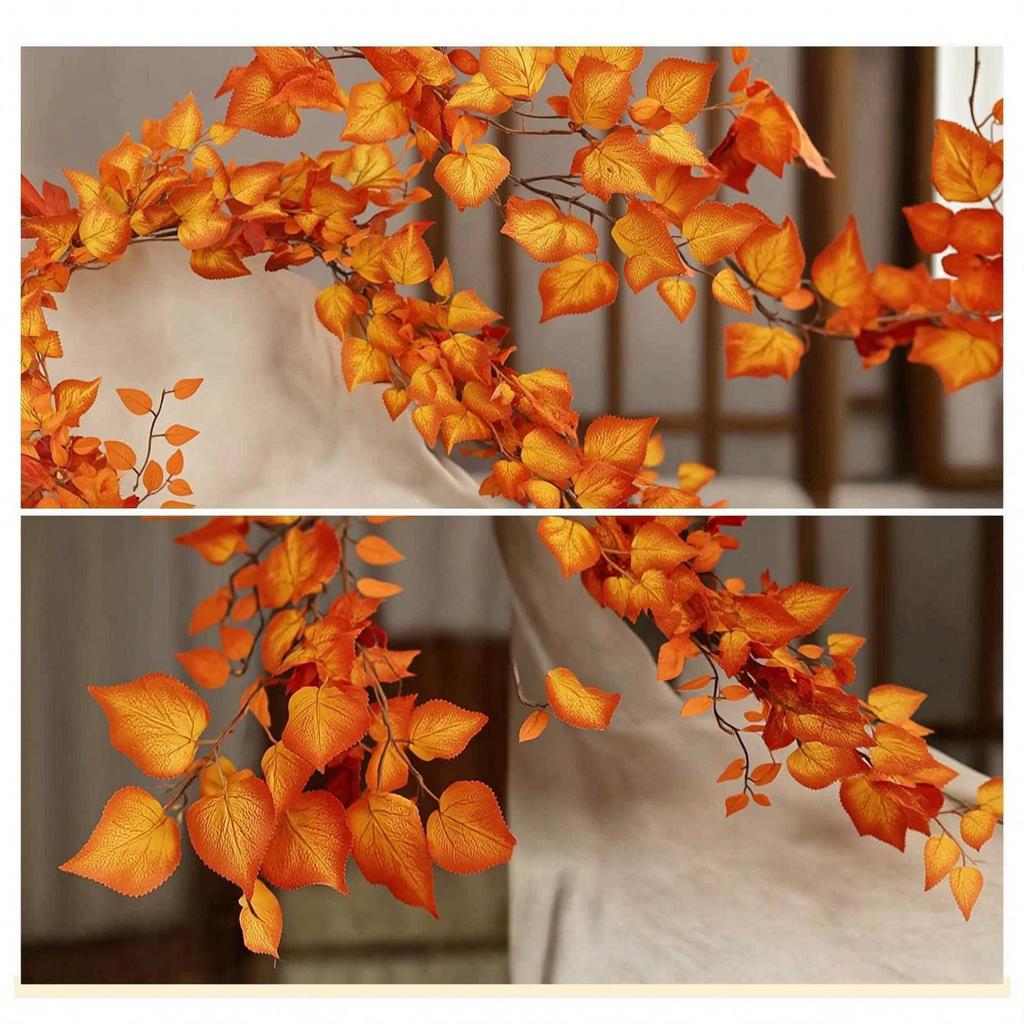 Fall Maple Leaf Garland Thanksgiving Harvest Artificial