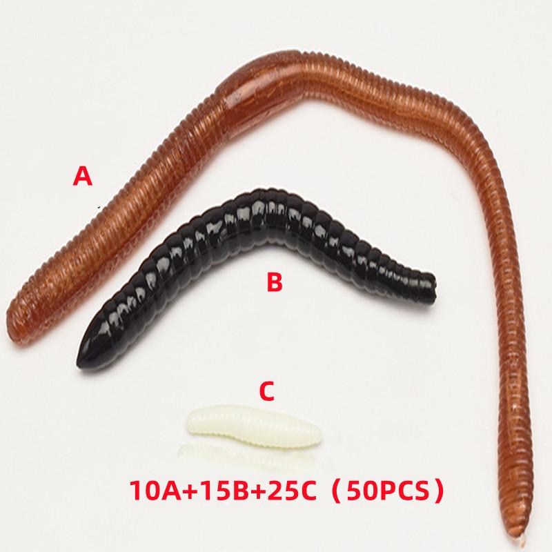 Children's Party Prank Trick Props Can Be Stretched Simulation Earthworm Soft Rubber Ground Dragon Props Maggots Horror Toys