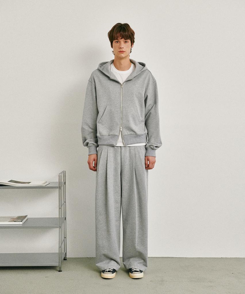 GLW Wide Double-Pleat Sweatpants Gray