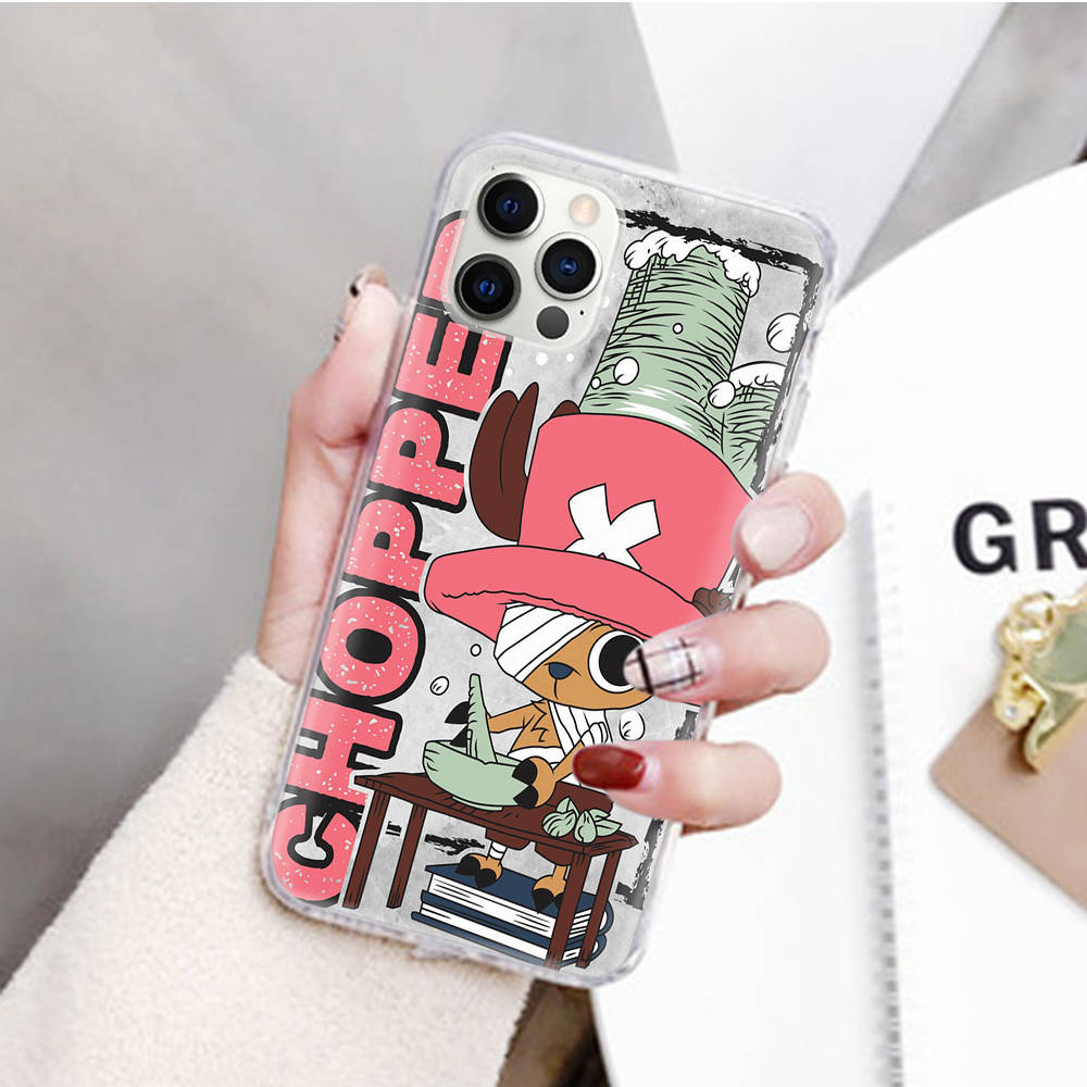 JW63 One Piece Chopper Transparent Case for Samsung A04 A14 A23 M33 M53 Realme 10 9 C35 C55 VIVO Y02 X80 Infinix Hot 30 Note 11 Tecno Spark 8P Pro