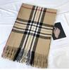 Scarf Women's Autumn and Winter Shawl Dual-purpose Medium and Long Imitation Cashmere British Plaid Warm Fringed Scarf