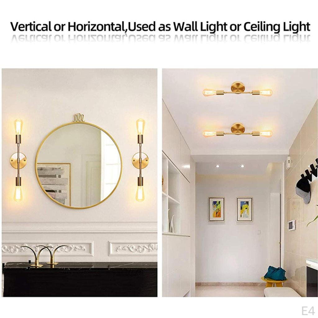 Double Head Metal Lighting Fixture Wide Applications Easy Installation Vertical for Stairs Office