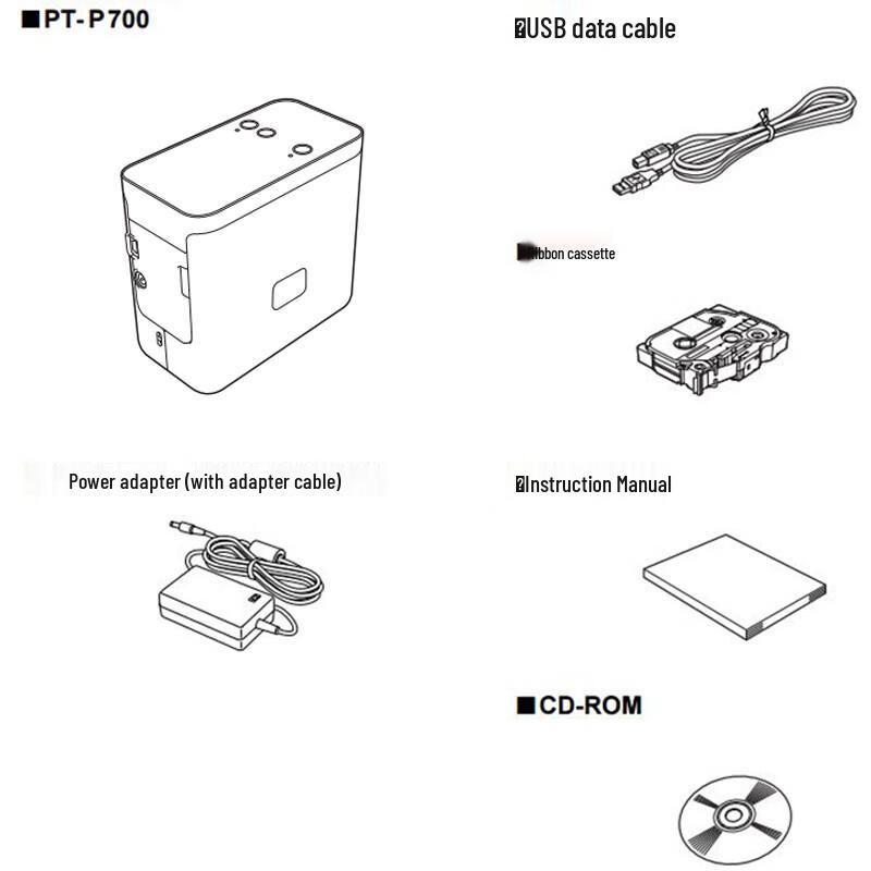 Brother PT-P700 PC Connectable Label Printer CN plug (adapter included)