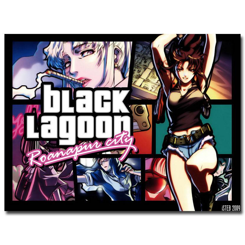 Japanese Anime Black Lagoon Poster Revy Decoration Art Decor Painting Home Decor Bar Kawaii Room Decor Canvas Quality Poster