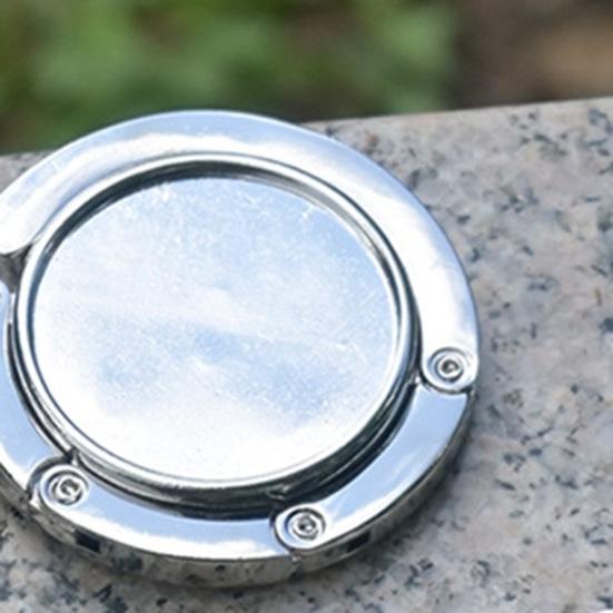 Foldable Bag Hook for Table Portable Desk Edge Hook Stainless Steel Purse Hanger Handbag Hook for Office Desk Outdoor Camping