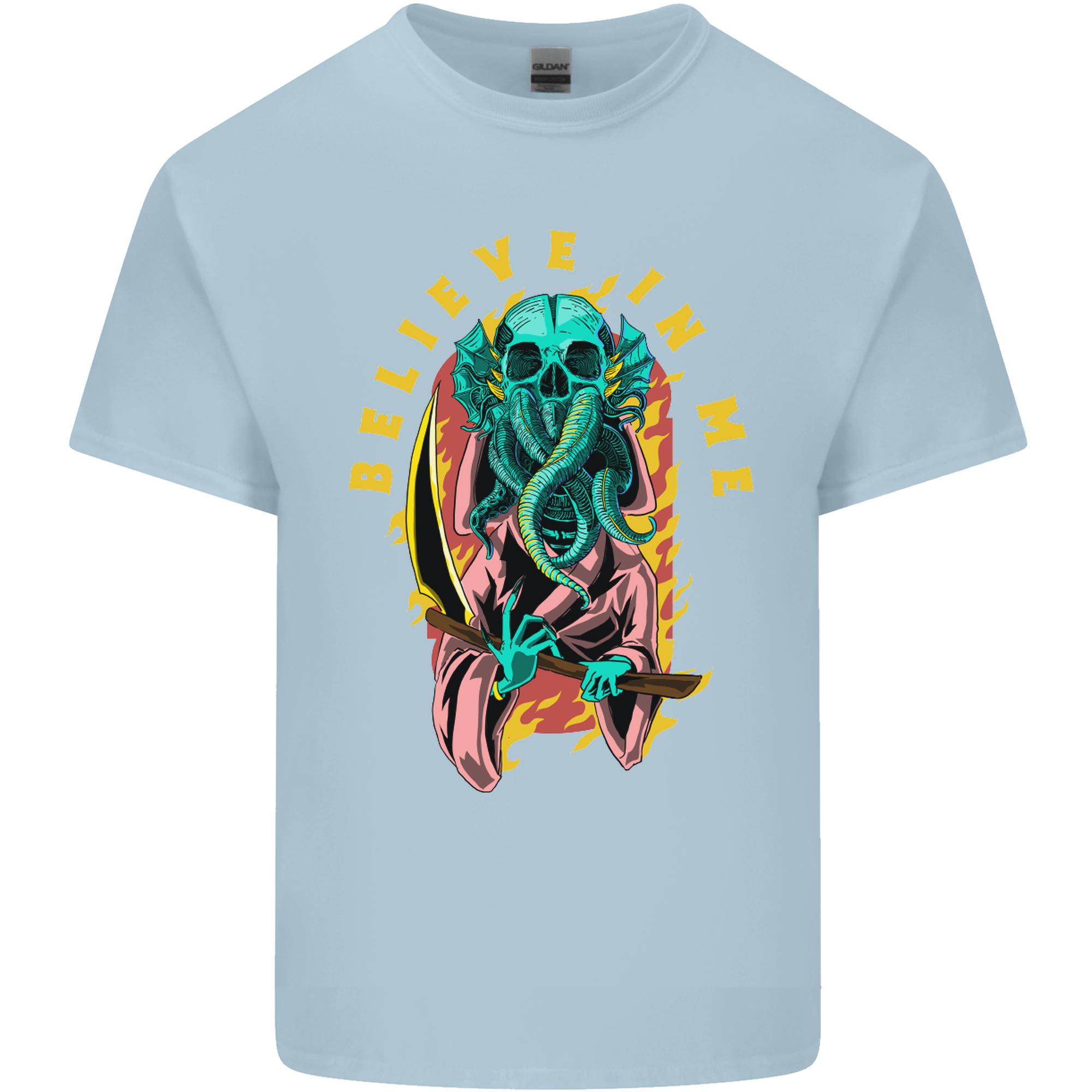 Cthulhu Believe in Me Octopus Kraken Skull Unisexs Light Cotton TShirt S
