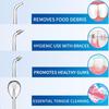 Replacement Tips for B0BTQT6PST HealthSmart Compact Cordless Water Flosser 4 Pack Includes 1 Standard (1) Orthodontic (1) Tongu