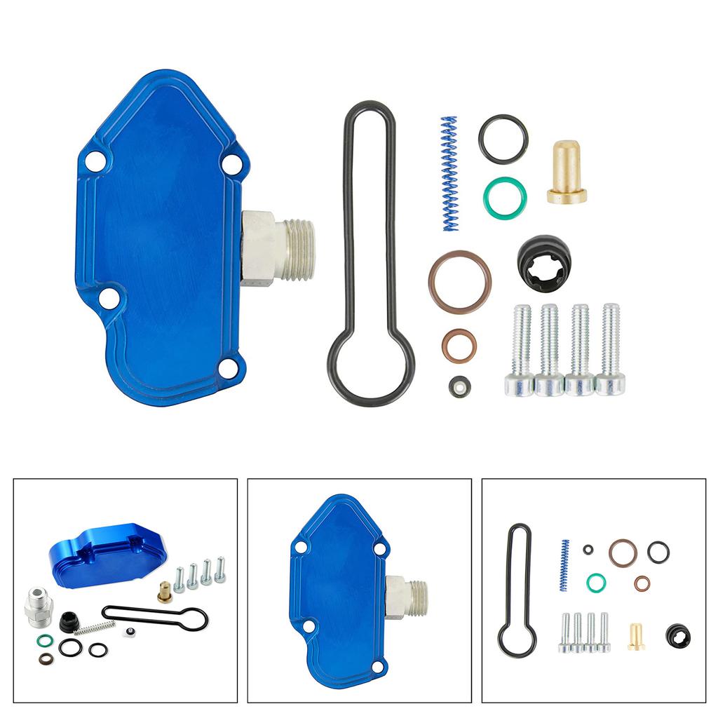 Upgraded Blue Spring set with Billet Housing Fuel Regulator Easy Installation Upgraded for 2003-2007 Powerstroke 6.0L