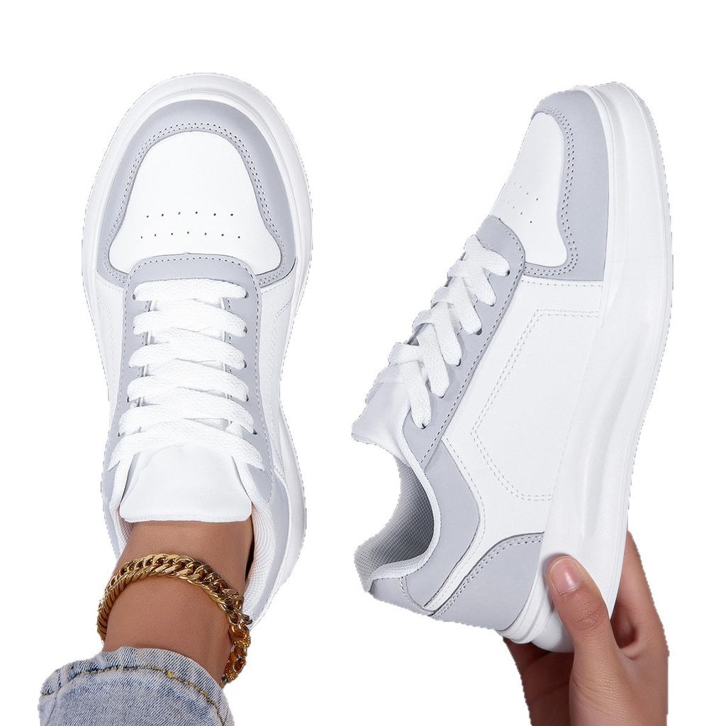 Large size spring autumn leather surface new casual sports shoes youth casual board shoes