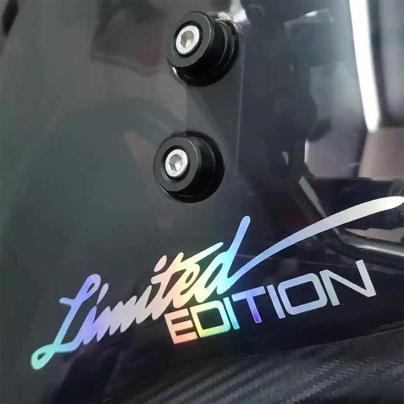 2PCS 16*4cm Creative Motorcycle Sticker LIMITED EDITION Fashion Auto Body Glass Decoration Reflective Laser Decal