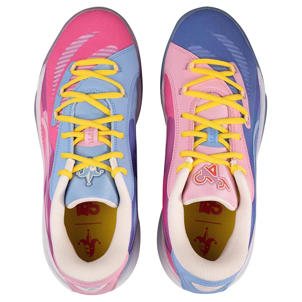 Puma All-Pro Nitro Unexpected Cushioning Slip-Resistant Durable Breathable Low-Top Basketball Shoes Unisex sneaker Blue Pink 310492-01
