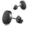 2PC Stainless Steel Men Unisex Fake Black Ear Stretcher Plugs Cheater Earrings