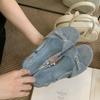 Korean Version of Flat-bottomed Suede Open-toed Sandals for Women 2025 Summer New French Fairy Wind Word with Roman Sandals for Women