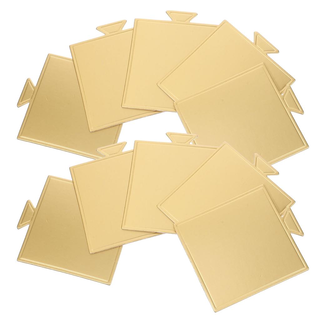 100PCS Golden Square Mini Cake Boards Cake Boards Mousse Cake Board Dessert Displays Trays Pastry Mat Paper