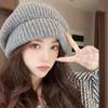Large Size Autumn Winter Hats for Women Solid Plain Octagonal Newsboy Cap Men Ladies Casual Knitted Beret Cap Women Painter Caps