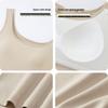 Women's Slim Fit Cotton Camisole: Versatile Spring/Summer Sleeveless Top with Chest Pads