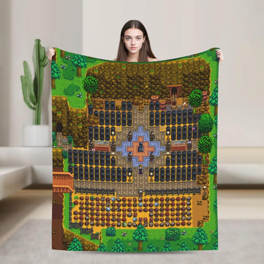 Quarry Stardew Valley Warme Weiche Decke Kinder Plüsch Bettwäsche Überwürfe Neuheit Sofa Bett Flanell Bettdecke Sofabett Abdeckung