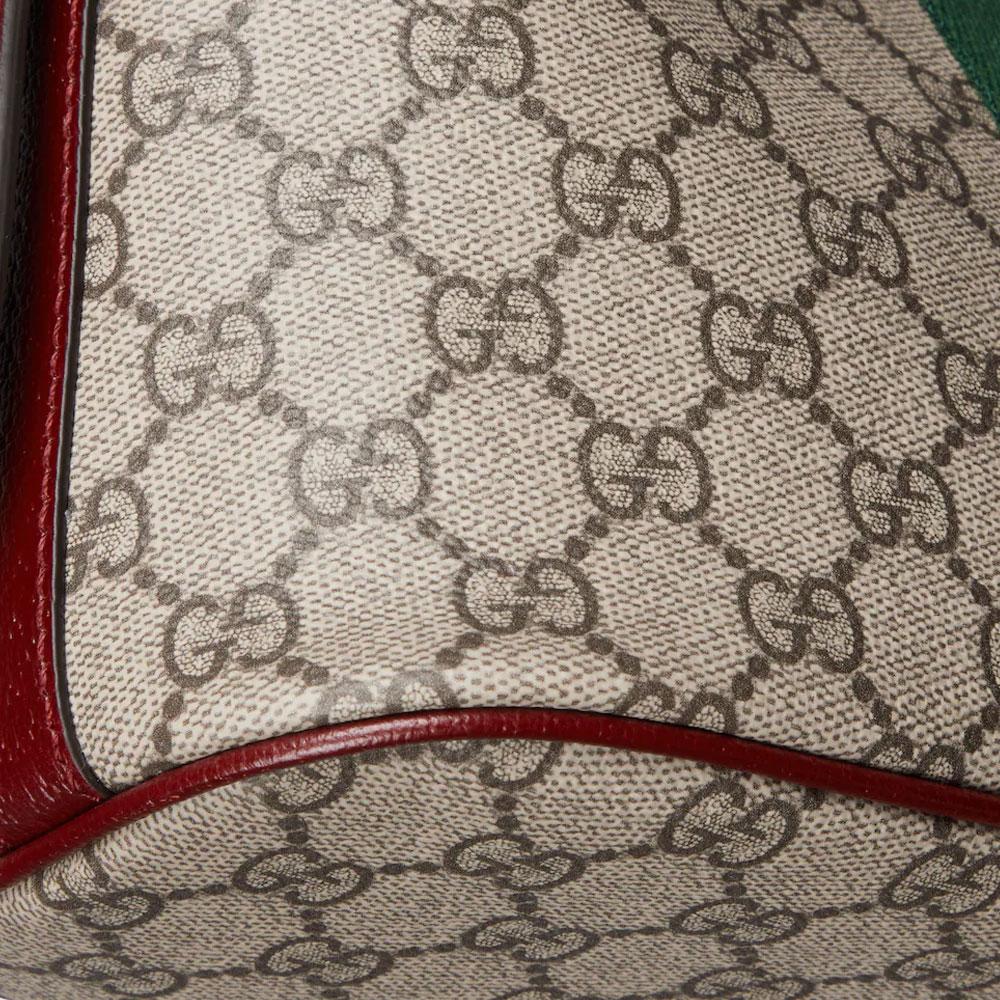 Gucci Ophidia Classic Double G Logo Canvas Shoulder Bag Small Women bags Beige Dark-Brown 836872-FAE0K-9854