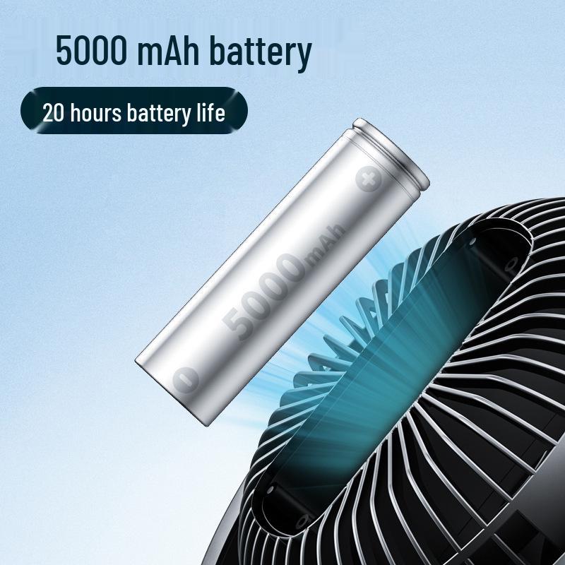 Portable USB Rechargeable Fan: Silent, Dual-Use, Long Battery Life, Strong Wind for Dorm, Office, or Home