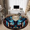 1pc Butterfly Stained Glass Chair Carpet for Office, Non-slip, Soft and Durable Leisure Rug, Perfect for Office, Living Room Yy251103160