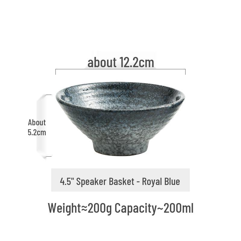 Japanese Ceramic Dòulì Ramen Bowl – Retro Coarse Pottery, High-End, Large Open-Mouth Trumpet Design, Ideal for Home Tableware