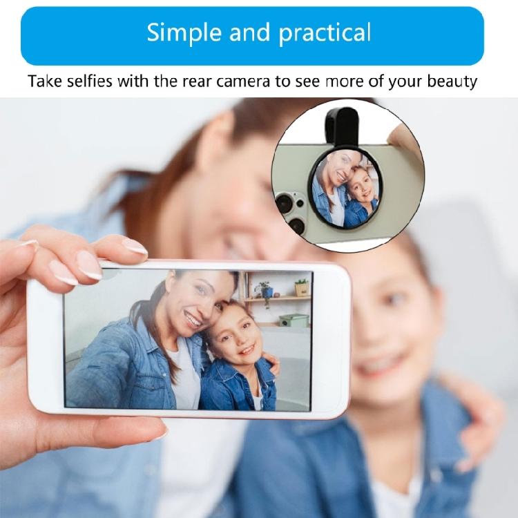 Smartphone Camera Mirror Reflection Clip Portable Mobile Phone Camera Mirror Clip Phone Rear Selfie Mirror Accessories
