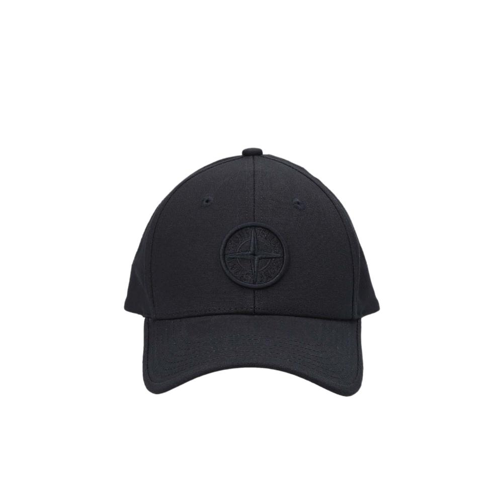 Stone Island Embroidered Logo Decorated Cap Kids caps Black 101691265-A0020