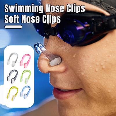 2/6Pcs Swimming Nose Clips Waterproof Reusable Silica Gel Surfing Nose Plug Protectors for Kids Adults