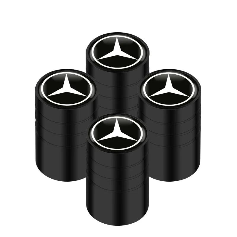 AABIC1 Car Tire Valve Stems Cap Knurling Style Tire Valve Cap Tire Wheel Stem Air Valve Cap For Mercedes Benz W211 W204 W210 CLA GLA1