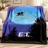 E.T blanket Flannel Blanket Soft Cozy Plush Throw for Sofa Bed Lightweight Home Decoration Outdoor camping