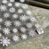1 Piece 5D Embossed White Snowflake Nail Stickers Winter Christmas Snowflake Nail Art Stickers Self-adhesive Decorative Slider