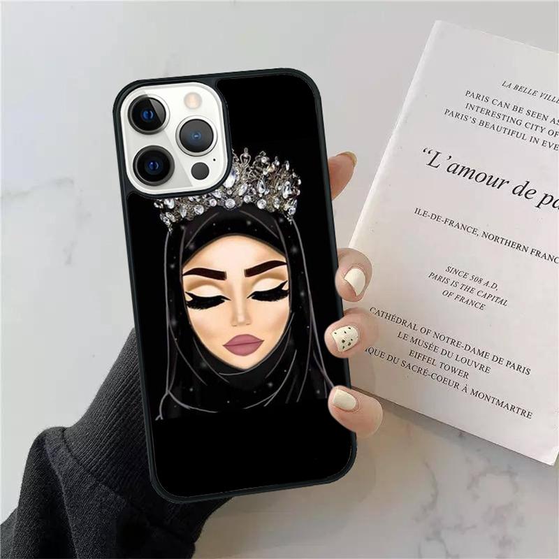 Islamic Arabic Hijab Girl Phone Case Cover For iPhone 17 Air 15 13 Pro Max 16 14 Plus 11 12 Apple max