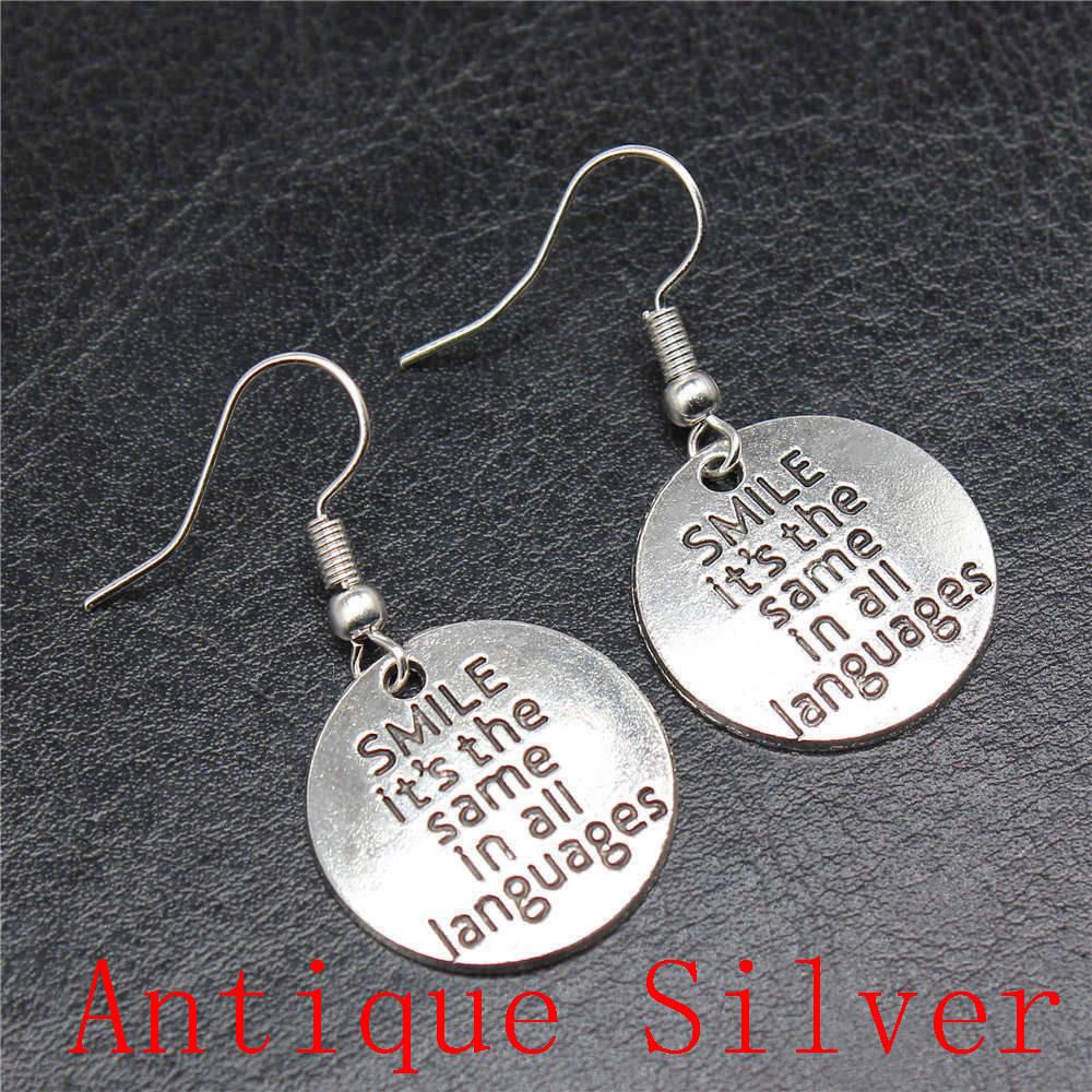 Boucles d'oreilles Symbole Om Yoga Vintage Boucles d'oreilles Mode Pour Femmes Apprêts de Fabrication de Bijoux DIY