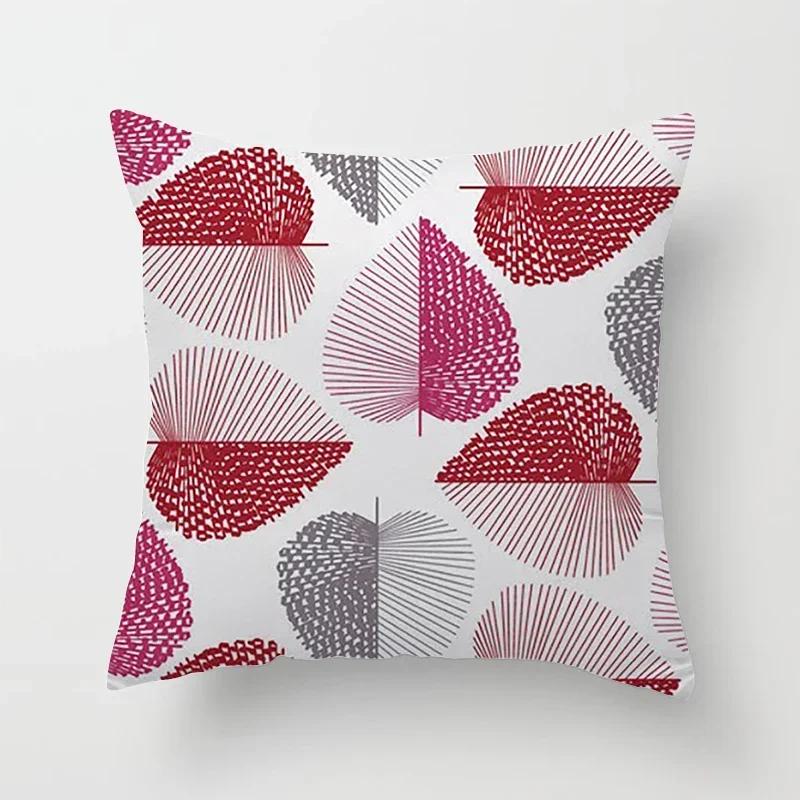Multicolored Geometric Patterns Double-sided Printed Pillow Cover Short Plush Suitable Living Rooms Sofas Throw Cushion Cover