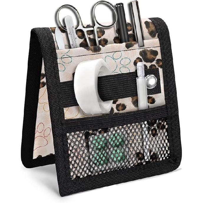 Cat Printed Nurse Pocket Protector Cartoon Nurse Organizer Bag Pouch Utility Hospital Bag Organiser Pouches Tool Case