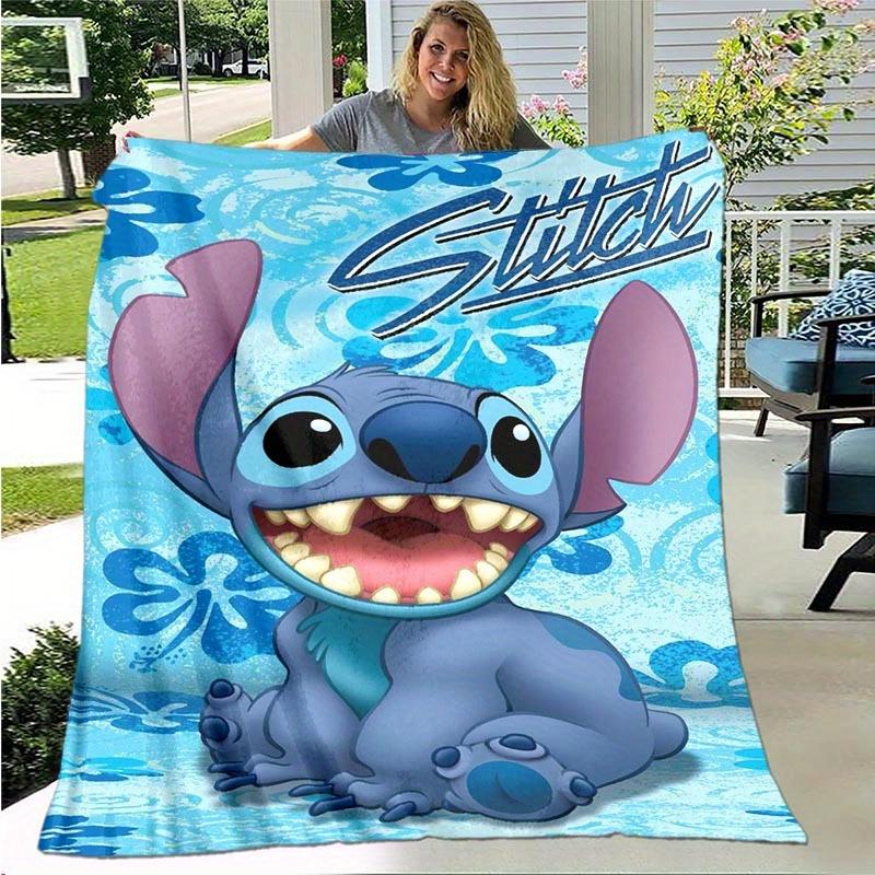 1pc Stitch Printing Blanket - Soft, All-Season Throw for Living Room, Bedroom,Personalized Gift with Adorable Cartoon Design