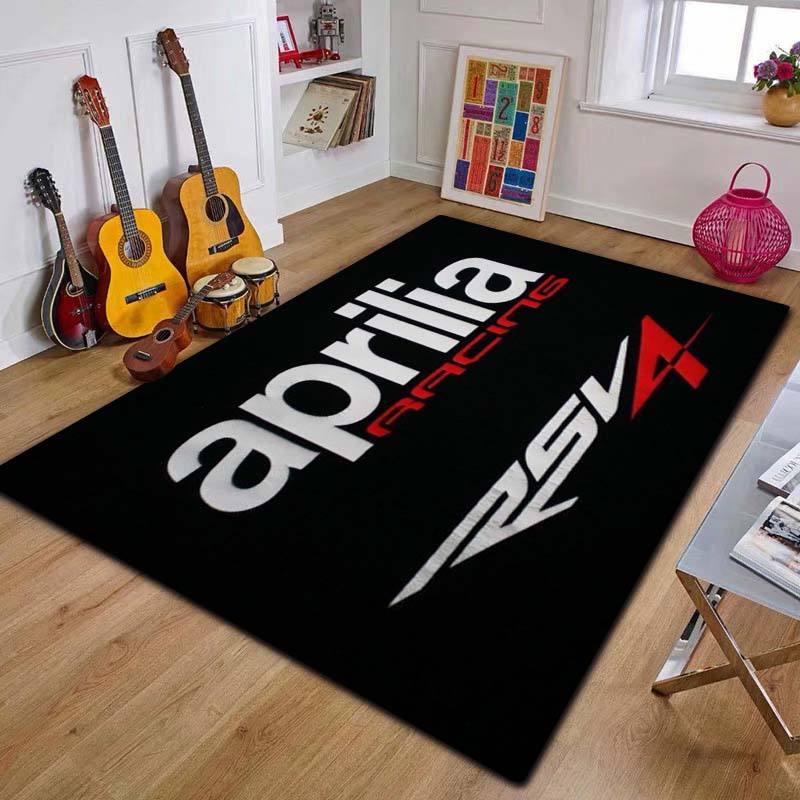 2026 A-Aprilia Rennwagen Logo Motorrad Teppich Teppich für Schlafzimmer Wohnzimmer Haus Sofa Dekoration, Kinder Spiel Dekor Bodenmatte Geschenk