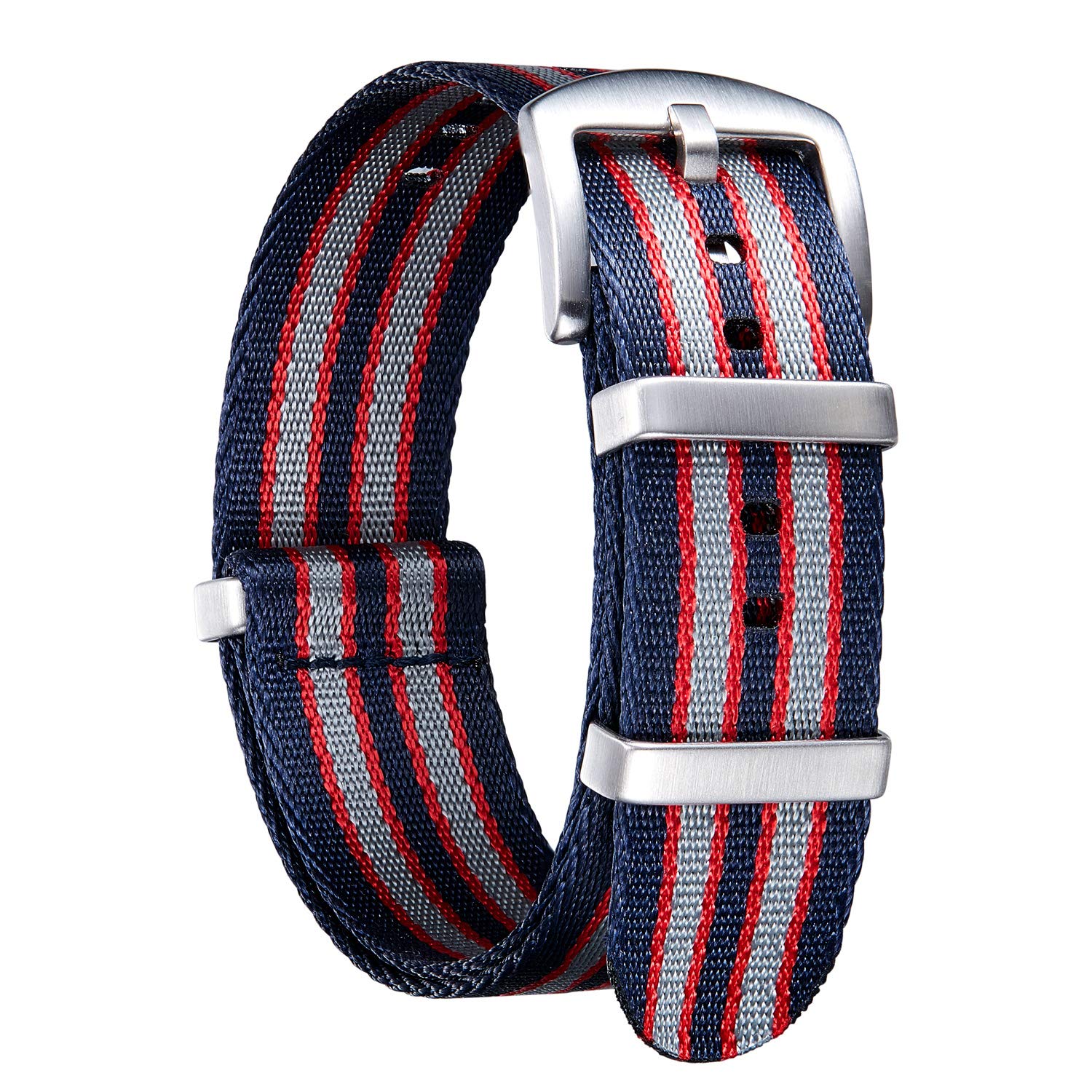 

BINLUN Watch Strap, Thick, G10, Premium, Ballistic Nylon, Multi Color, Replacement Watch Band, Stainless