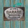 Custom Metal Tin Sign Garage Man Cave Wall Decor Personalized Name Plate