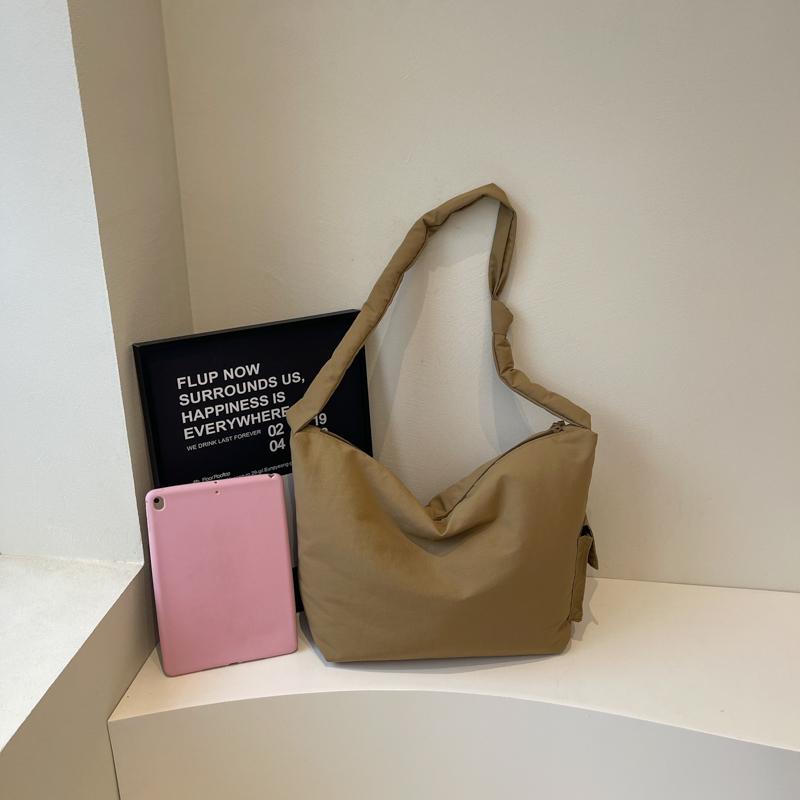 Velká nákupní taška Dámská jednobarevná taška přes rameno Crossbody taška