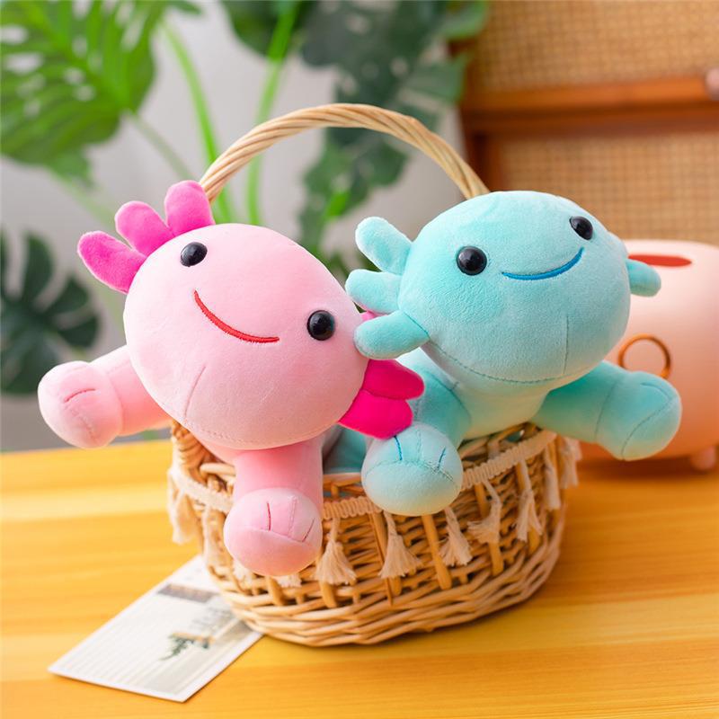 Salamander Doll Lying Down Plush Toy Hexagonal Dragon Color Grab Machine Doll Doll Figure Gift Wholesale