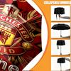 Custom Name Personalized Manchester United Print Umbrella, Auto Open Close, 8‑Rib Sturdy Frame, Commute Camping Hiking Use, Birthday Gift