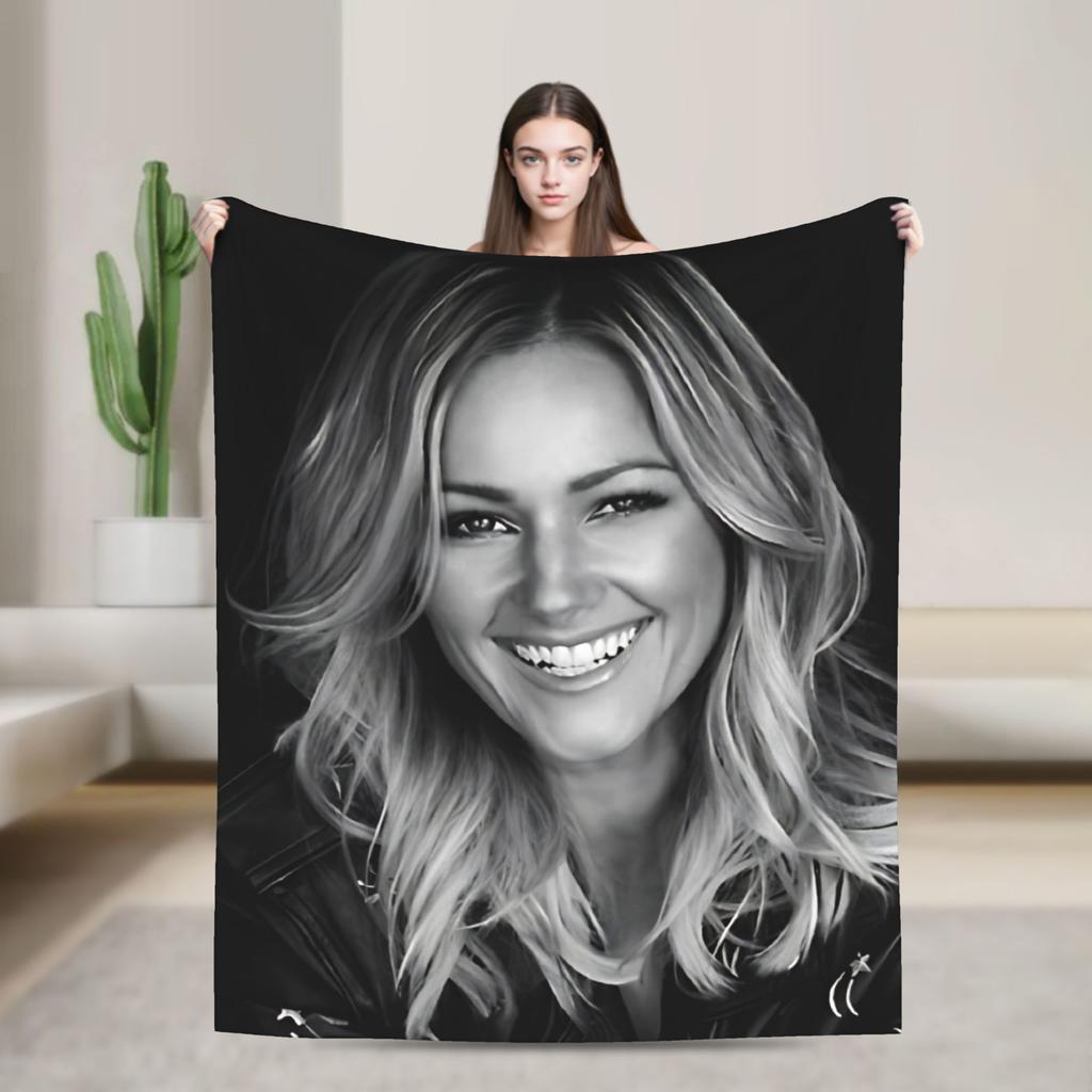 Helene Fischer Deutsche Sängerin Plüschdecke Kinder Flanell Überwurfdecke Für Wohnzimmer Super Weich Design Qualität Tagesdecke