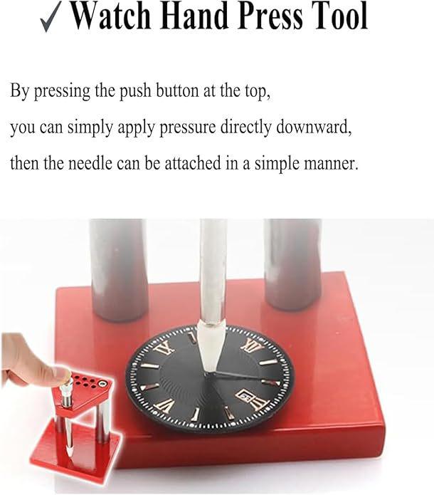 Red Plastic Watch Pin Pusher & Second Hand Remover Tool Set