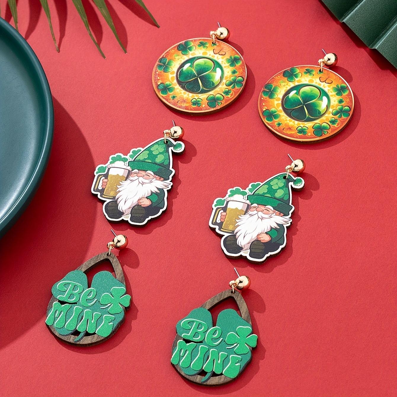 New Irish St. Patrick s Day-themed dwarf wooden ornament