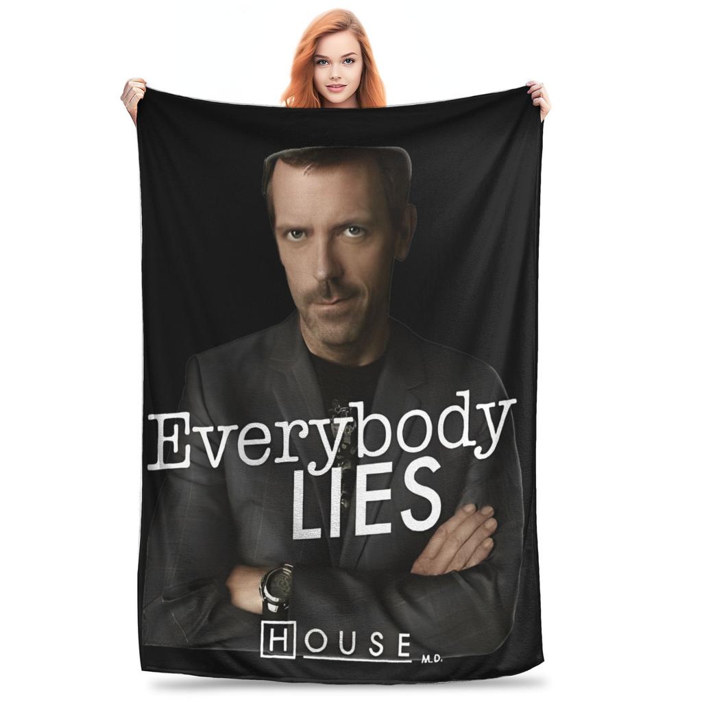 House MD TV Show Wool Blankets Awesome Throw Blankets for Home 150*125cm Quilt